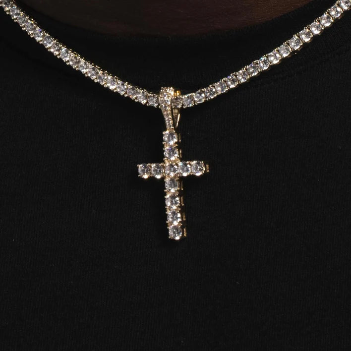 Solid Gold Diamond Cross