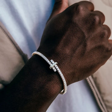 Diamond Tennis Cuff Bracelet