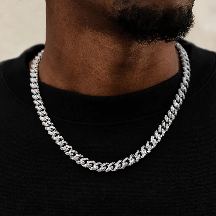 Diamond Cuban Chain in Rose/White Gold