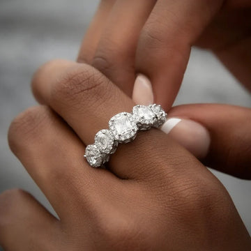Mixed Diamond Pave Ring