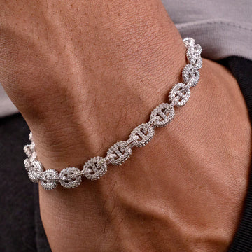 Micro Valentina Bracelet in White and Yellow Gold