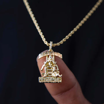 Solid Gold Micro Death Row Pendant
