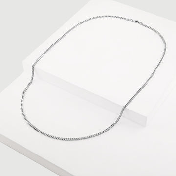 Sterling Silver 2.7mm Diamond Cut Cuban Chain Necklace